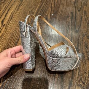 Aquazzura Sinner Plateau 140 (silver)